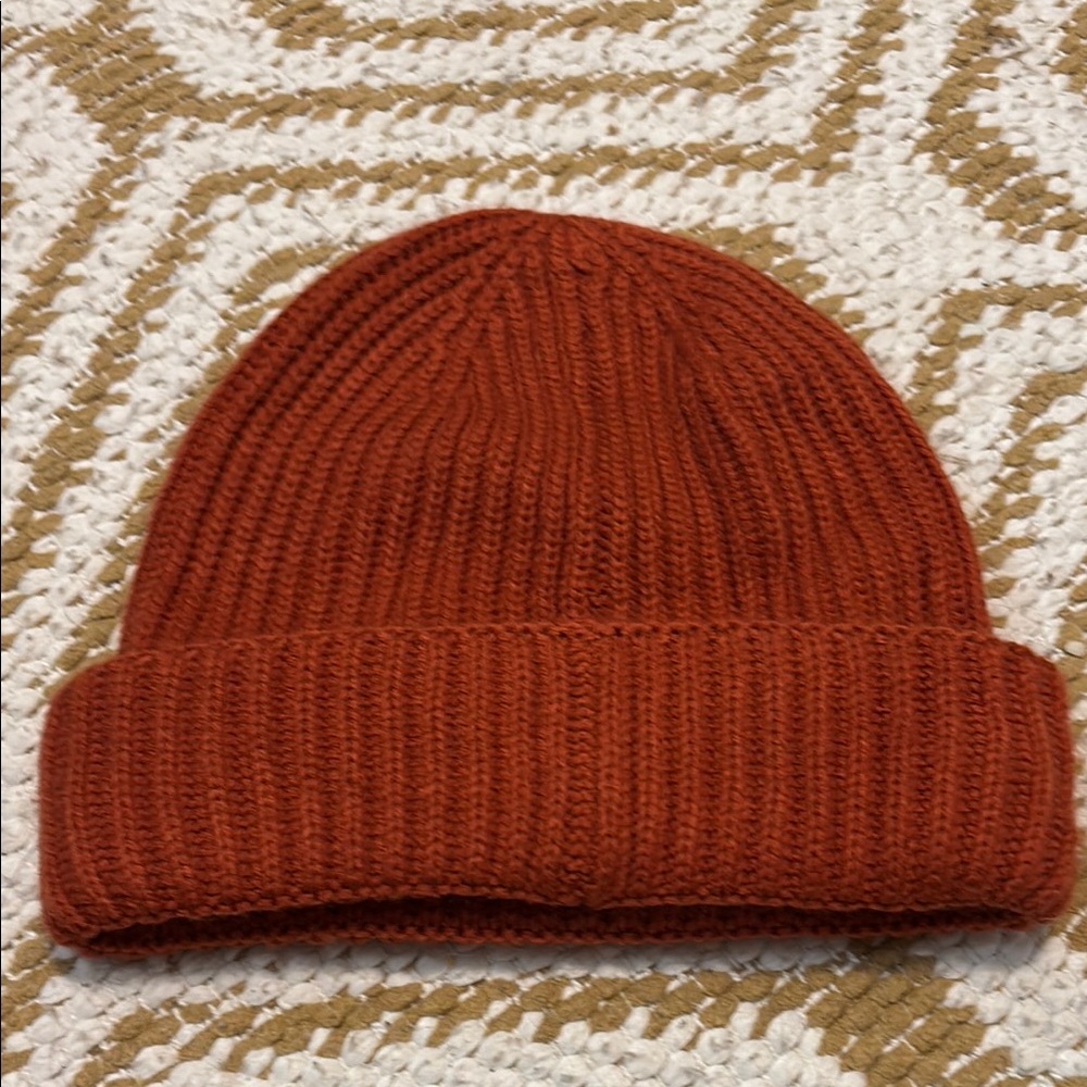 Cozy Rust Knit Beanie